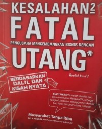 Image of Kesalahan-Kesalahan Pengusaha Mengembangkan Bisnis Dengan Utang