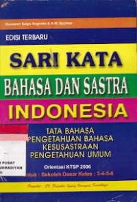 Image of Sari Kata Bahasa dan Sastra Indonesia