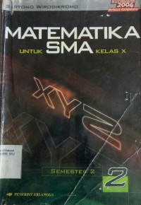 Image of Matematika untuk SMA Kelas X Semester 2  kurikulum 2014