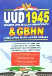 Image of UUD 1945 & GBHN : Sebelum dan Sesudah Amandemen