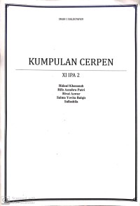 Image of Kumpulan Cerpen XI IPA 2