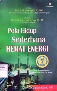 Image of Pola Hidup Sederhana Hemat Energi